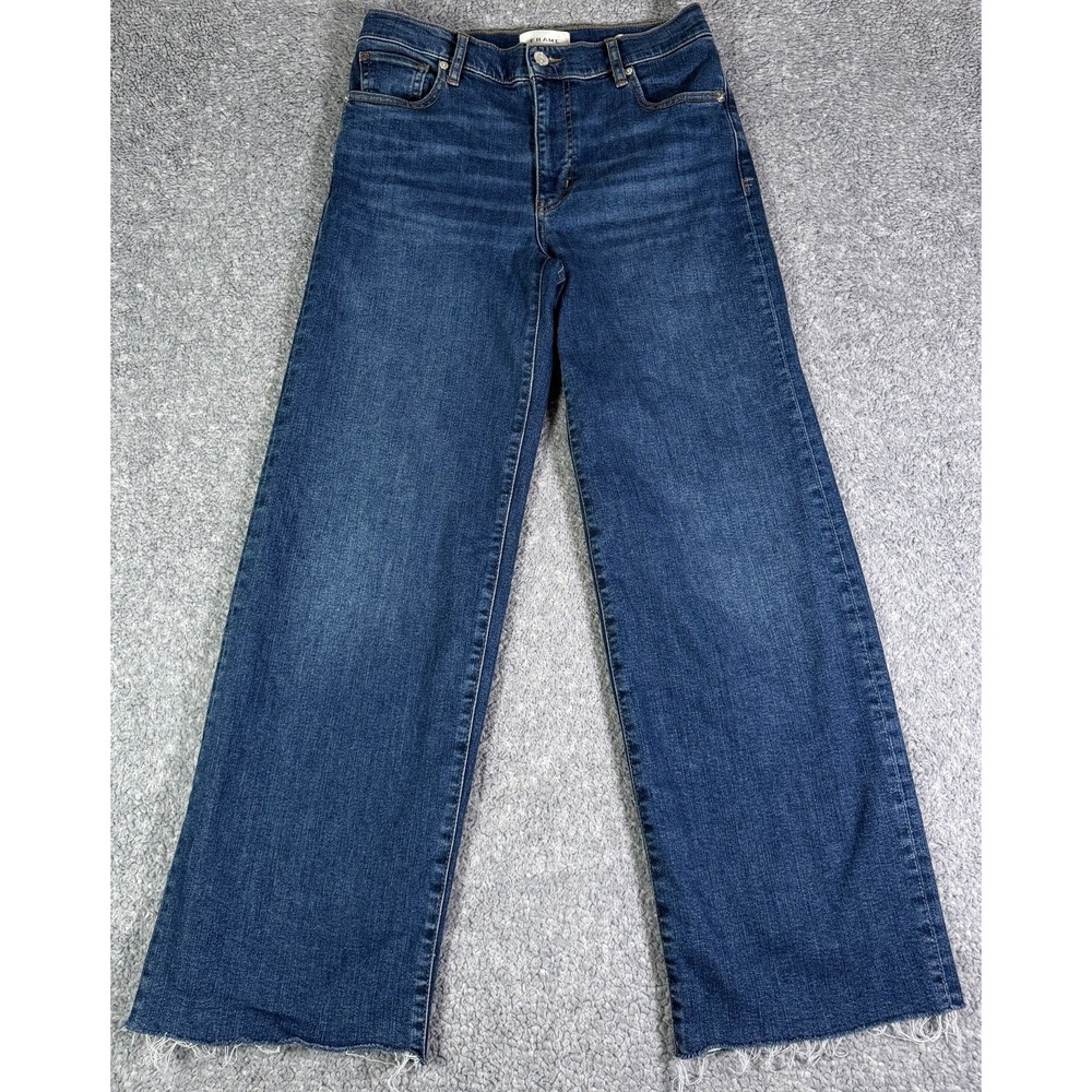 FRAME | Women's 27 | The Mellow Cropped Wide Leg Jeans | Elixir Raw After EUC